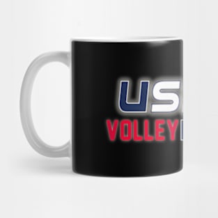 Usa Colors And Volleyball Mug